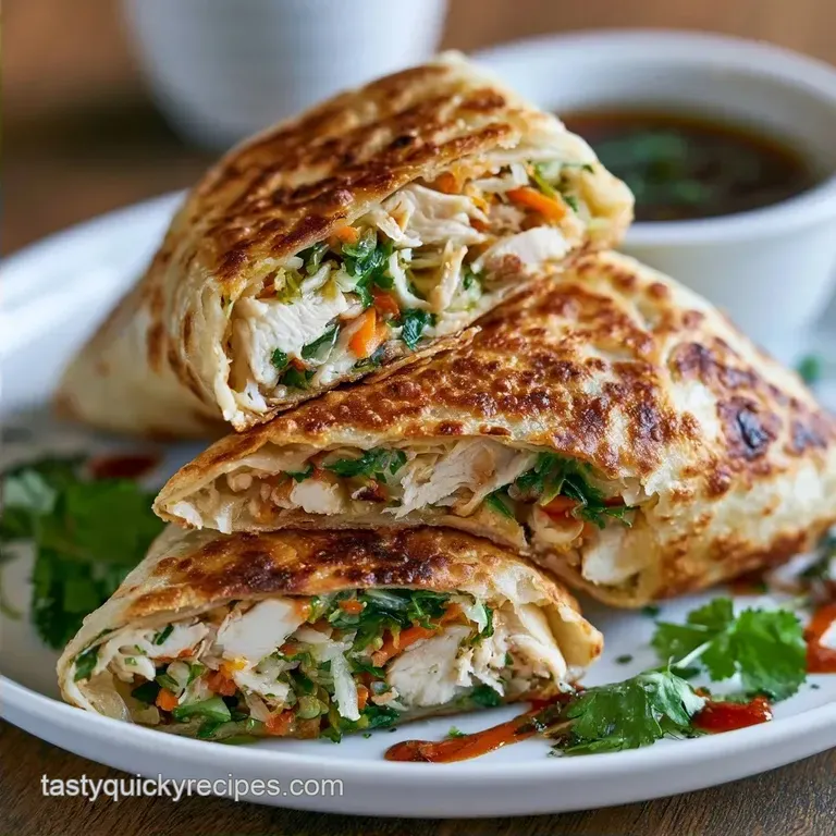 Crispy Chicken Rice Paper Wraps