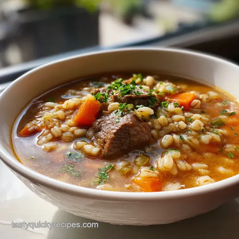 Crockpot Beef Barley Soup: Hearty and Fueling