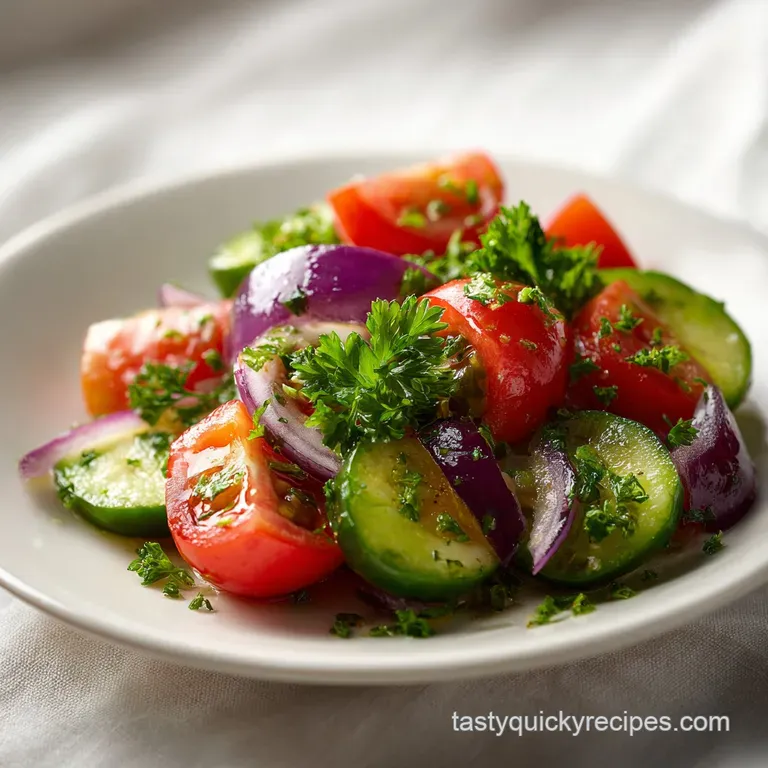 Fresh red and green salad piled high in a white ceramic bowl, garnished with cracked pepper and sliced scallions.