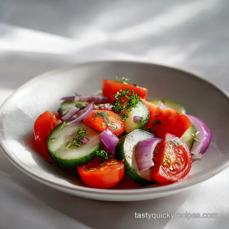 Cucumber Tomato Salad: Crisp and Velvety