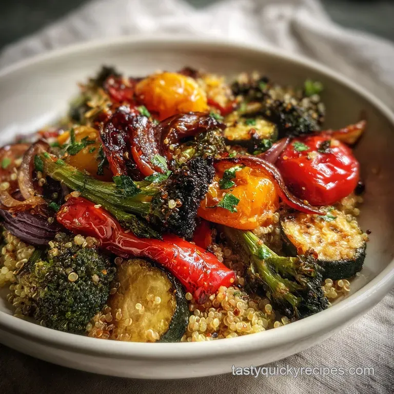 Daniel Fast Roasted Vegetable Quinoa