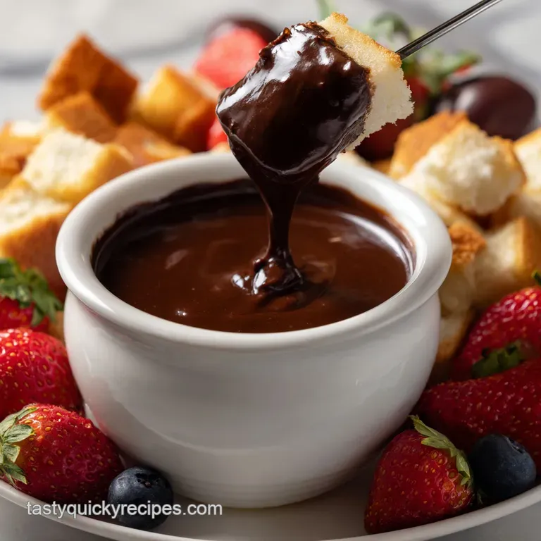Chocolate Fondue: Decadent Swiss-Style Dip presentation