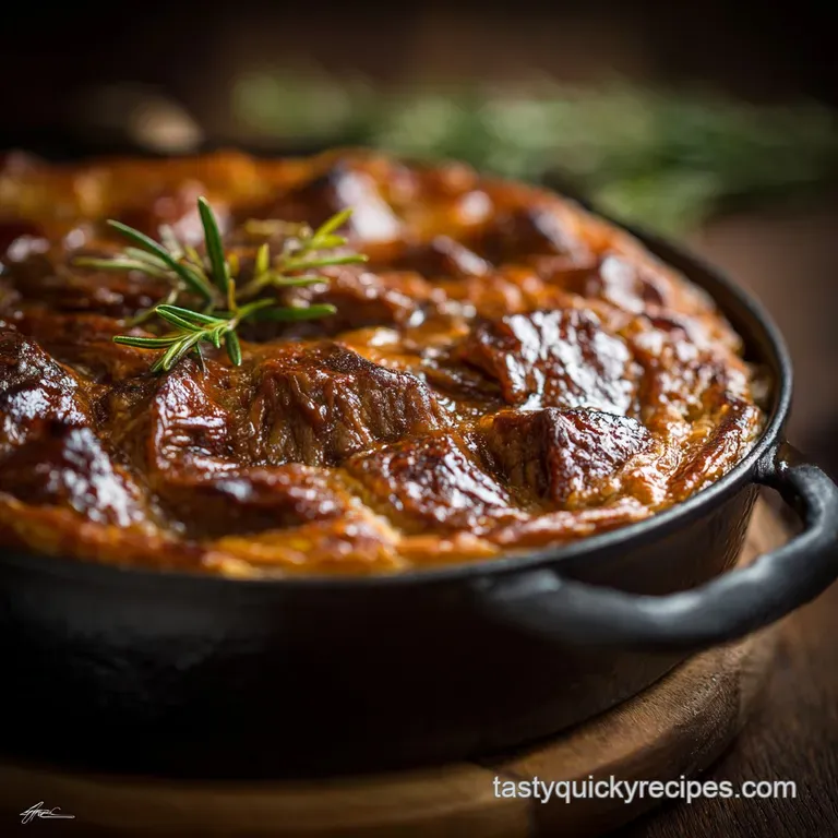The Heartumental Recipe: Deep-Filled Steak and Ale Pie Slow-Braised presentation