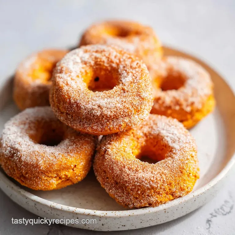 Neatly stacked orange cake rings on a marble slab, drizzled with white frosting and a dusting of cinnamon.