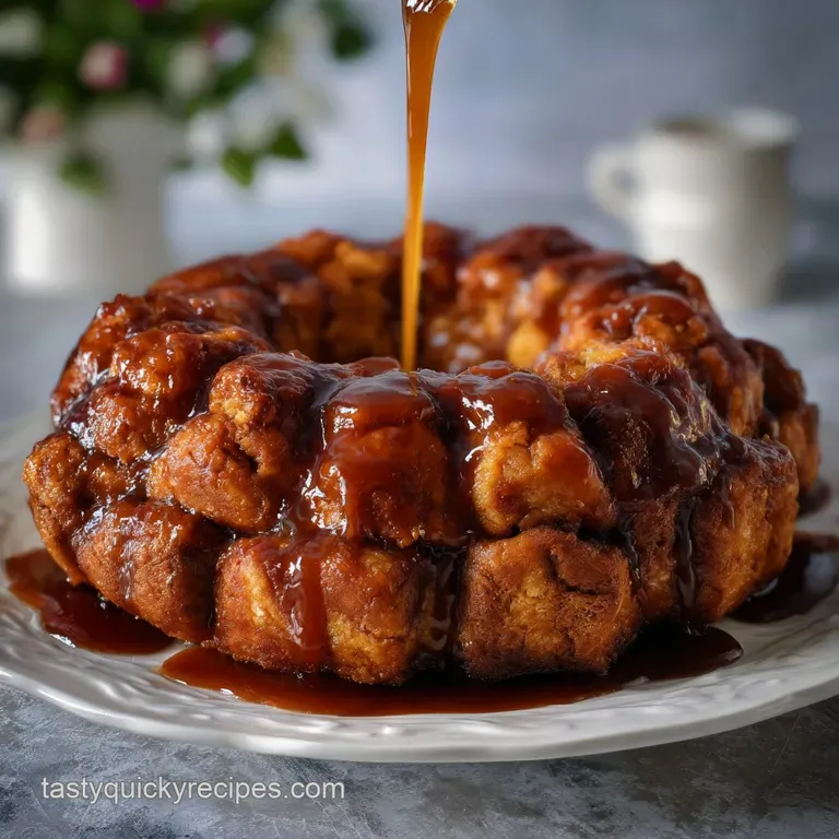 Monkey Bread: Easy Sticky Cinnamon Pull-Apart Bread presentation