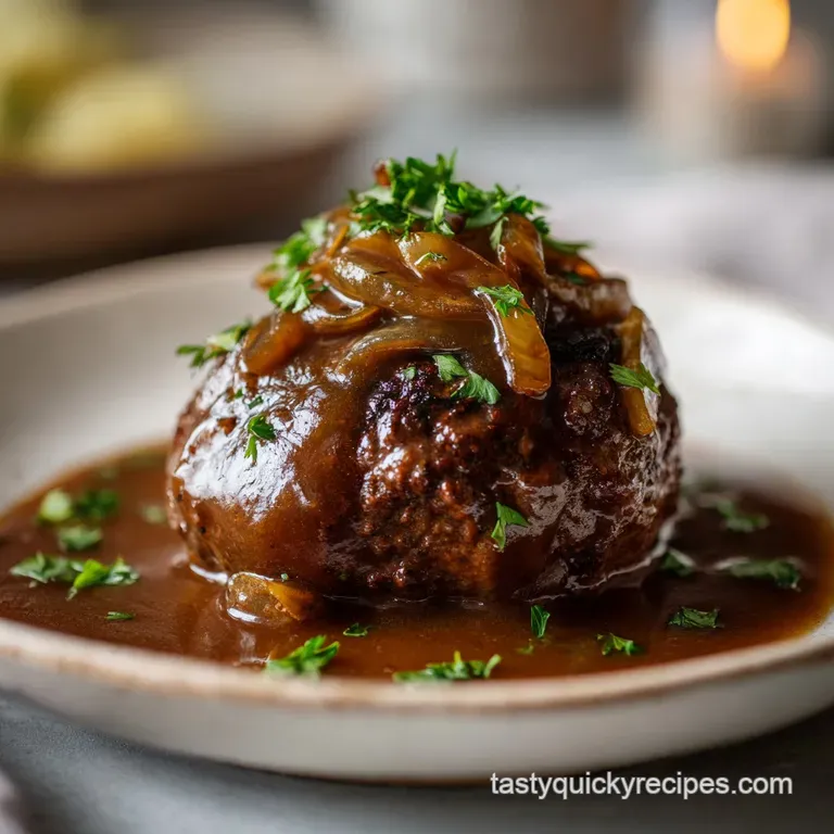 Salisbury Steak with Velvety Onion Gravy
