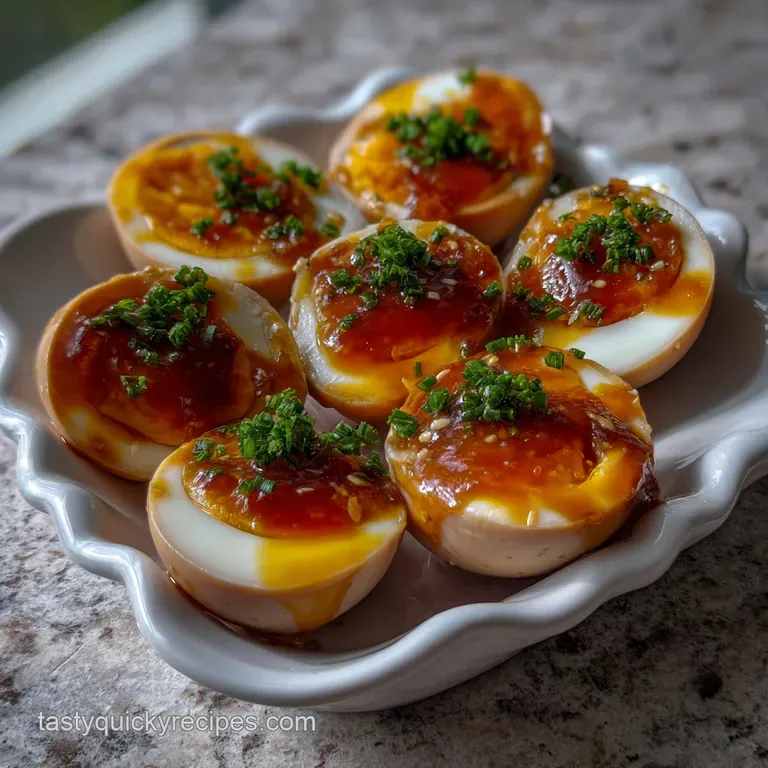 Shoyu Eggs Recipe: Jammy Ramen Eggs presentation