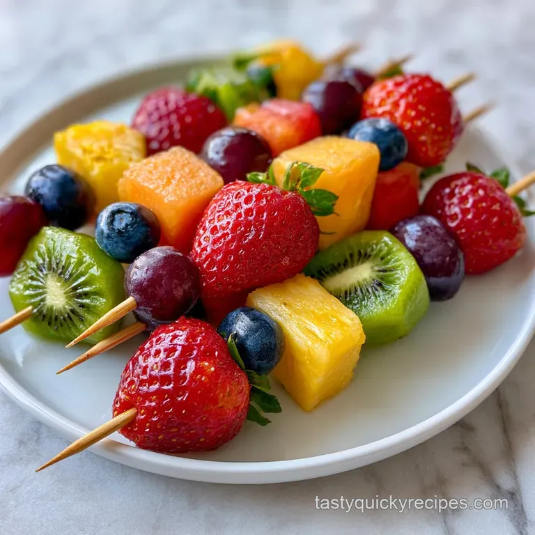 Fresh Fruit Salad Skewers: Vibrant Honey Lime Glaze