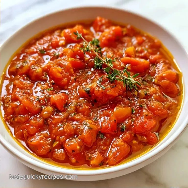 Quick Tomato Basil Sauce with Fresh Tomatoes