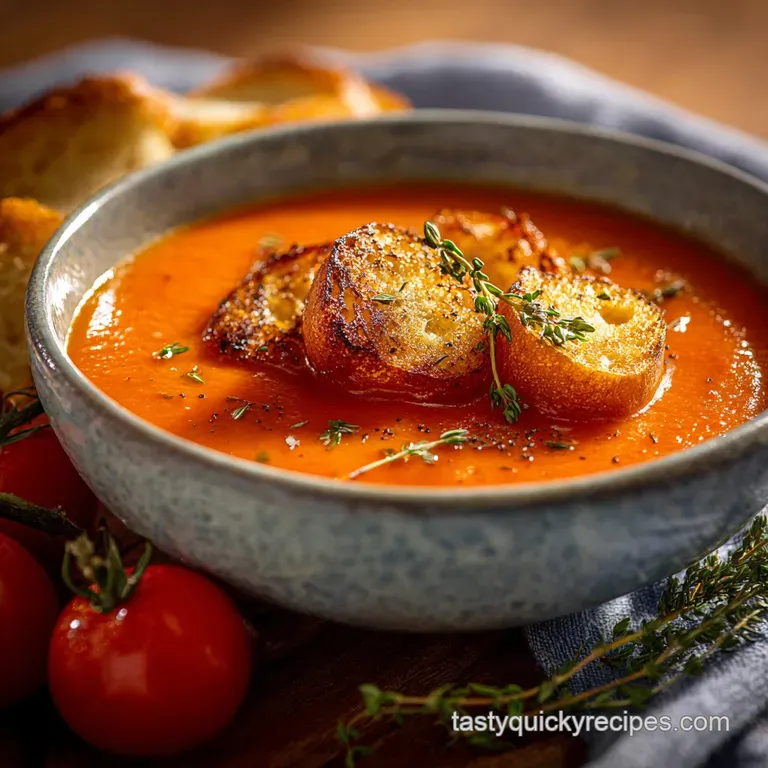 Tomato Soup Using Frozen Whole Tomatoes: Deeply Flavourful (The No-Thaw Method)