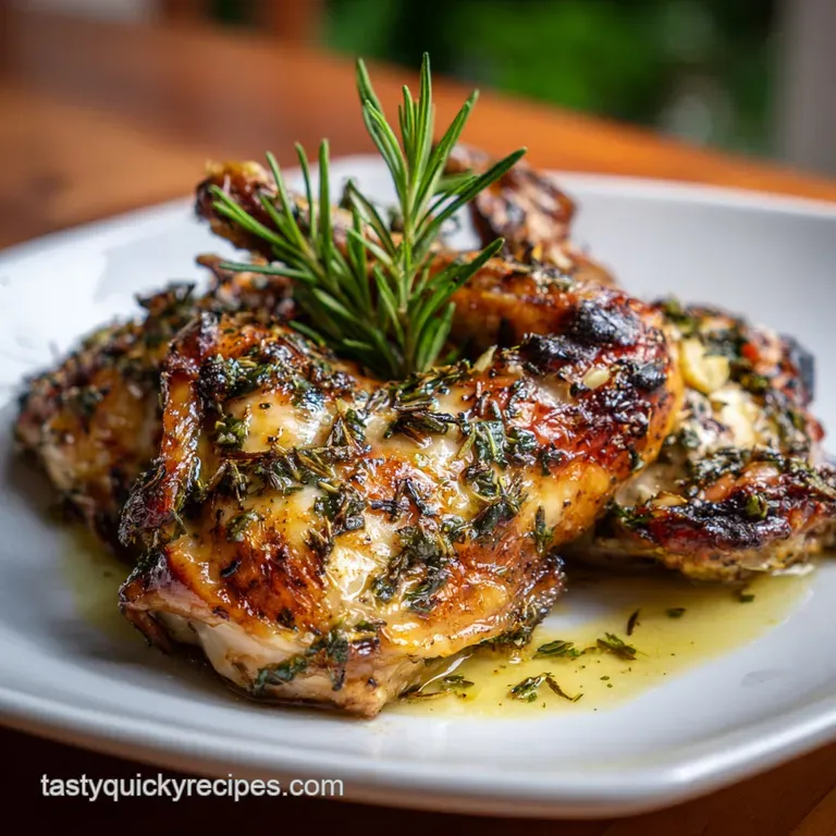Baked Chicken Recipe with Garlic and Herbs