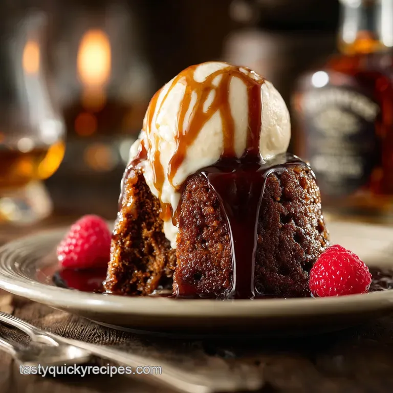 George Dickel Signature Recipe Tennessee Whisky: the Ultimate Sticky Toffee Treat presentation