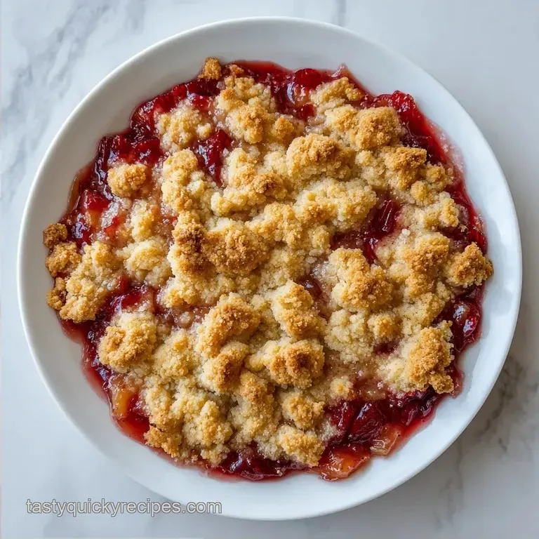 Grandma Rhubarb Crisp Recipe: Golden and Tangy