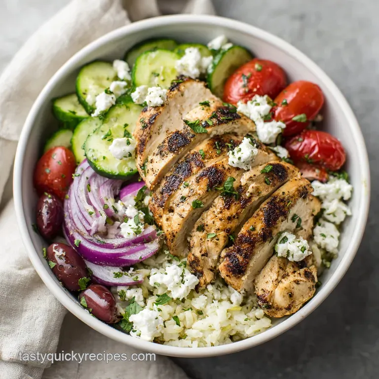 Greek Chicken Bowls with Zesty Marinade