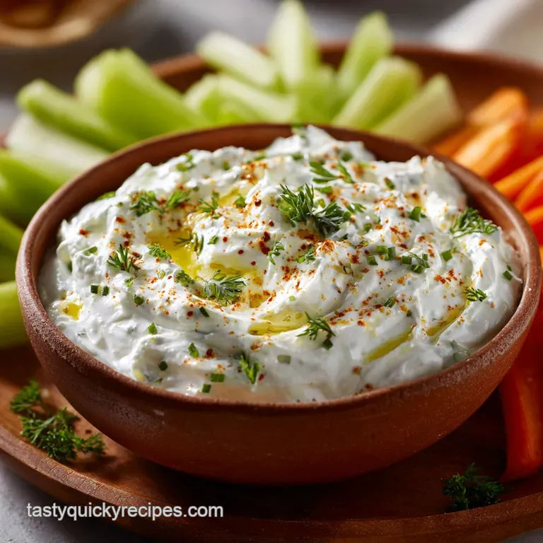 Greek Yogurt Ranch Dip: the Creamy Skinny Dip Ready in 10 Minutes presentation