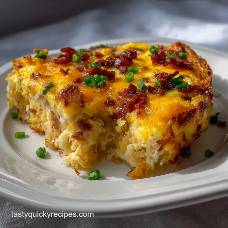 Egg Casserole with Hashbrowns: Hearty Country Bake presentation