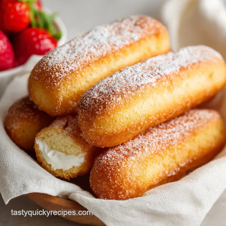 Delicate, golden-brown ladyfingers artfully arranged on a white ceramic plate, showcasing their airy texture.