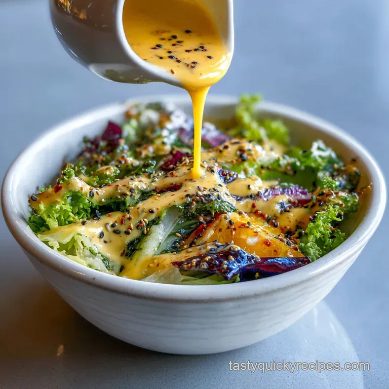 Close-up of freshly tossed green salad, glistening with light, herbaceous dressing, drizzled to perfection.