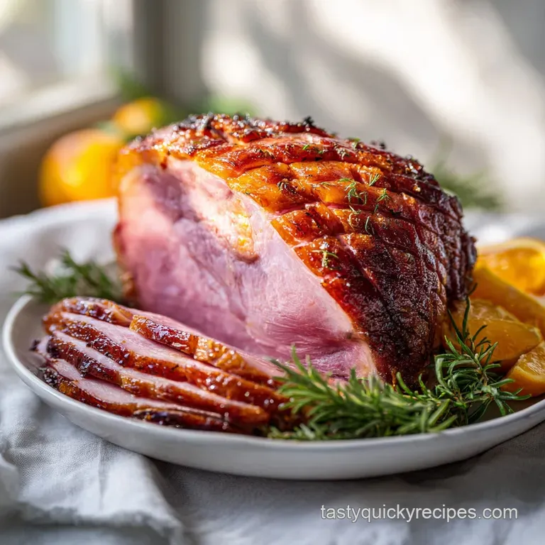 Classic Christmas Buffet Idea with Honey Glazed Ham