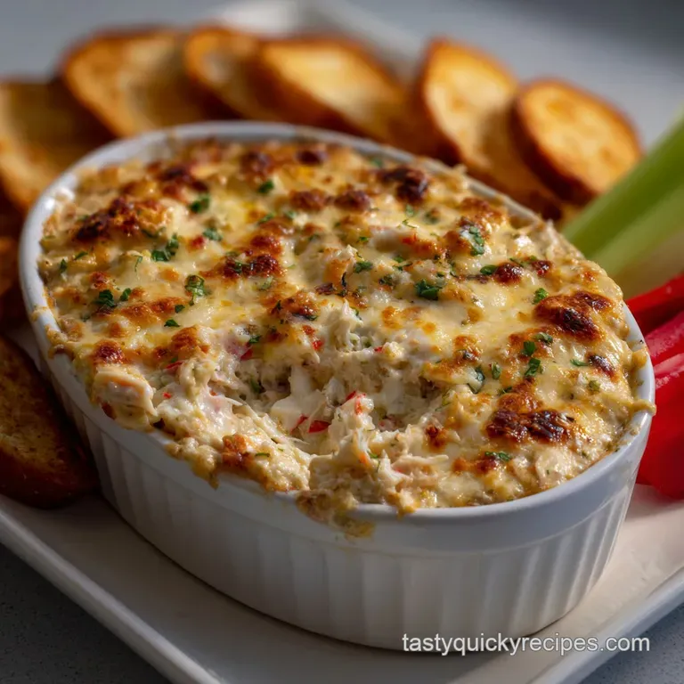 Luxurious Hot Creamy Crab Dip Recipe presentation