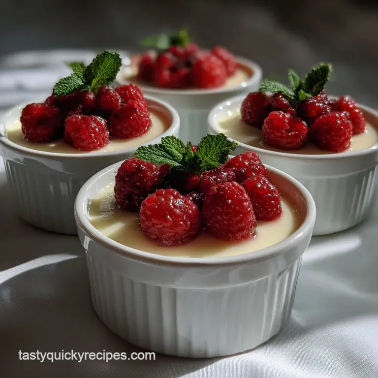 Elegant dessert cups arranged on a white serving platter. Layers of vibrant pink mousse contrasted by a dollop of whipped ...