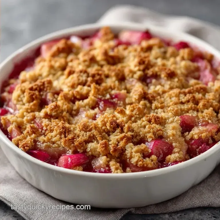 Lemon Rhubarb Crisp: Tart and Golden