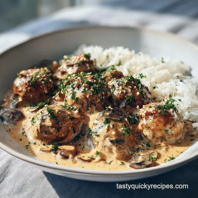 Meatball Stroganoff with Velvety Sour Cream Sauce