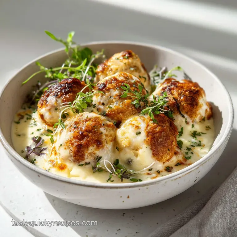 Mozzarella Burst: Stuffed Meatball Pie