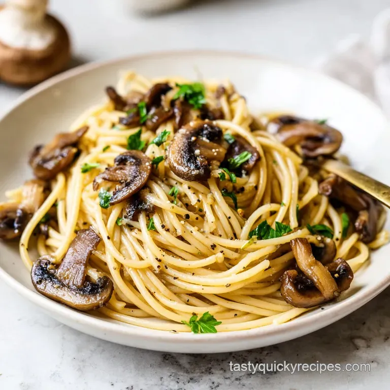 Mushroom and Garlic Spaghetti Dinner: Silky Result
