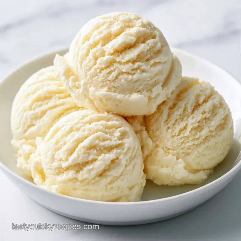 Two smooth frozen scoops topped with a fresh mint leaf and a crisp wafer cookie in a chilled glass dessert bowl.