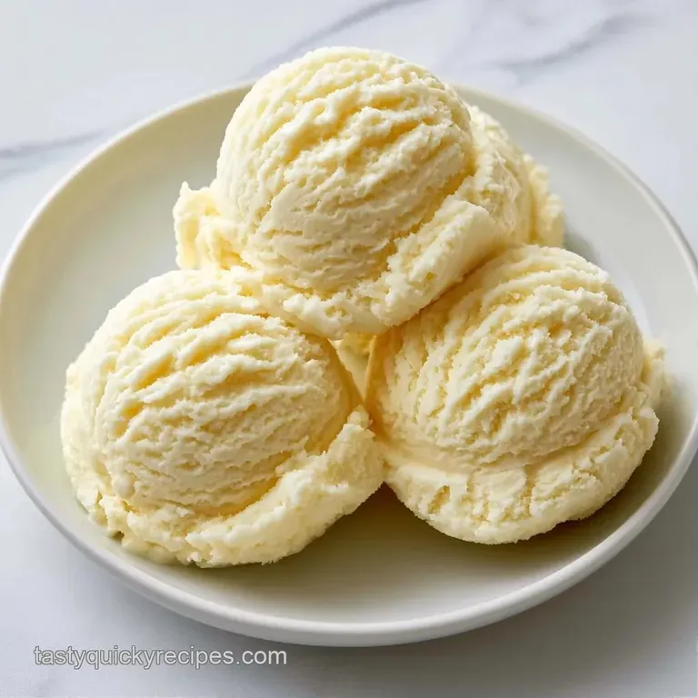 A single pale scoop of frozen dessert in a crystal glass, drizzled with golden syrup and a fresh red raspberry.
