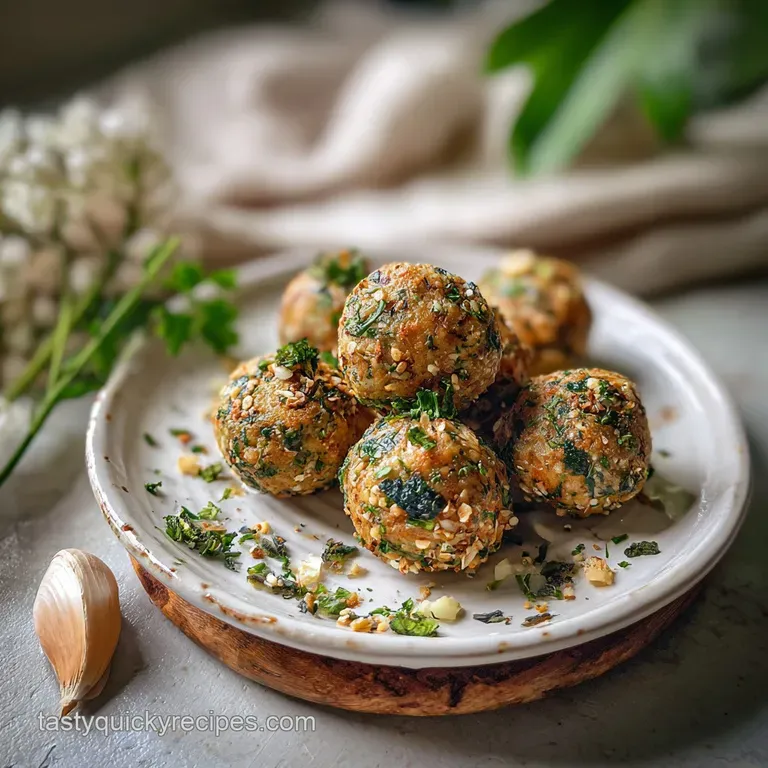 Meatballs Cooked in Oven with Garlic and Herbs