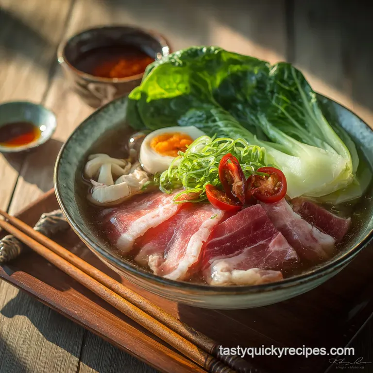 Pork Sirloin Shabu Shabu: Refreshing Japanese Hot Pot presentation
