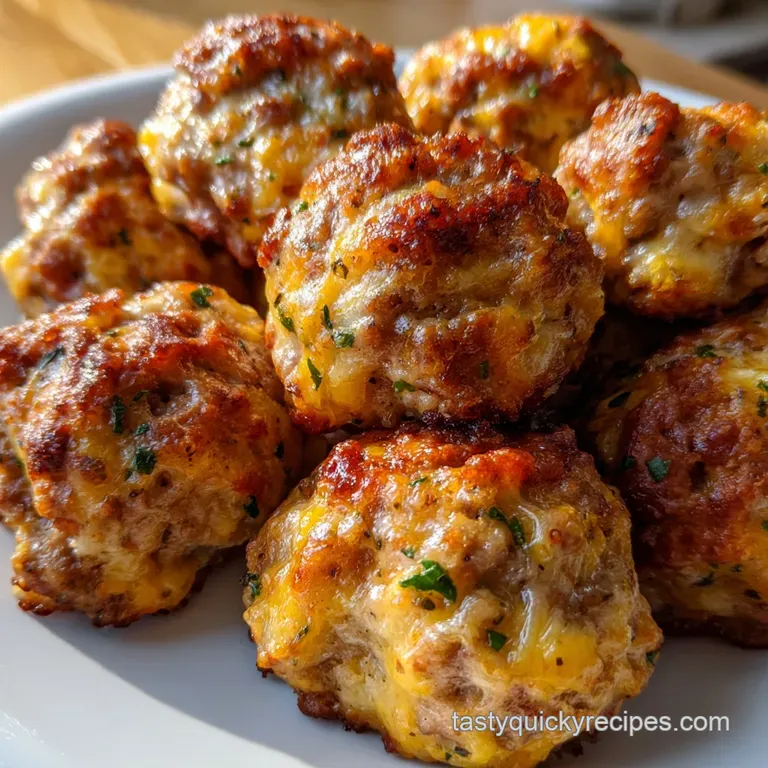Sausage Balls: the Perfect Party Nibble Recipe presentation