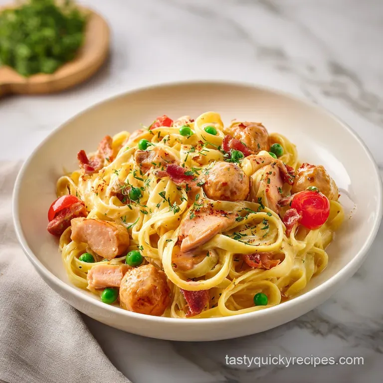 Perfectly twirled pasta with juicy meatballs, glistening tomato sauce, and a generous dusting of parmesan on a white plate.