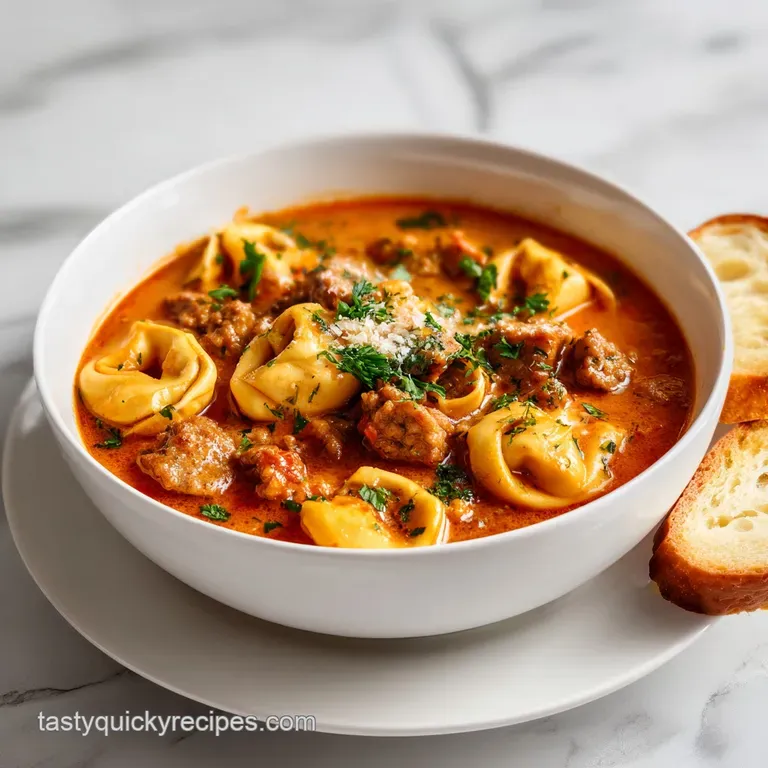 Sausage Tortellini Soup: Velvety and Savory