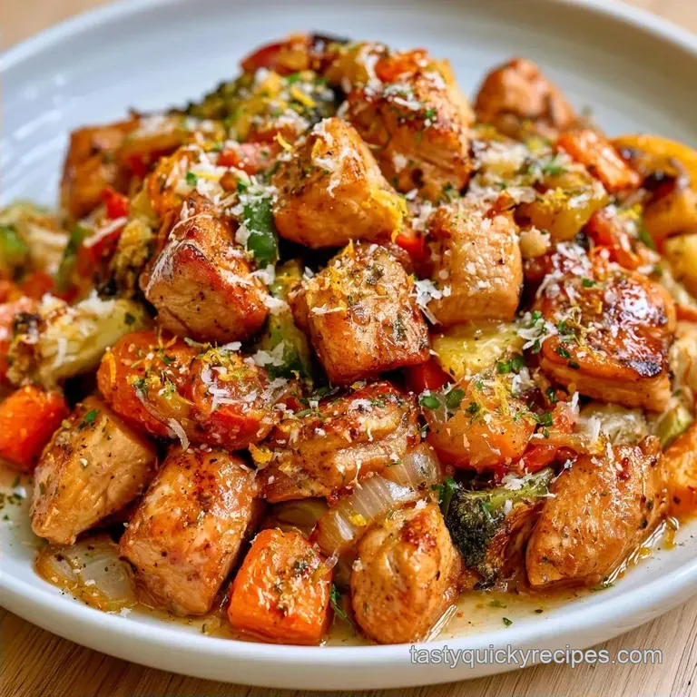 Sheet Pan Chicken with Rainbow Vegetables