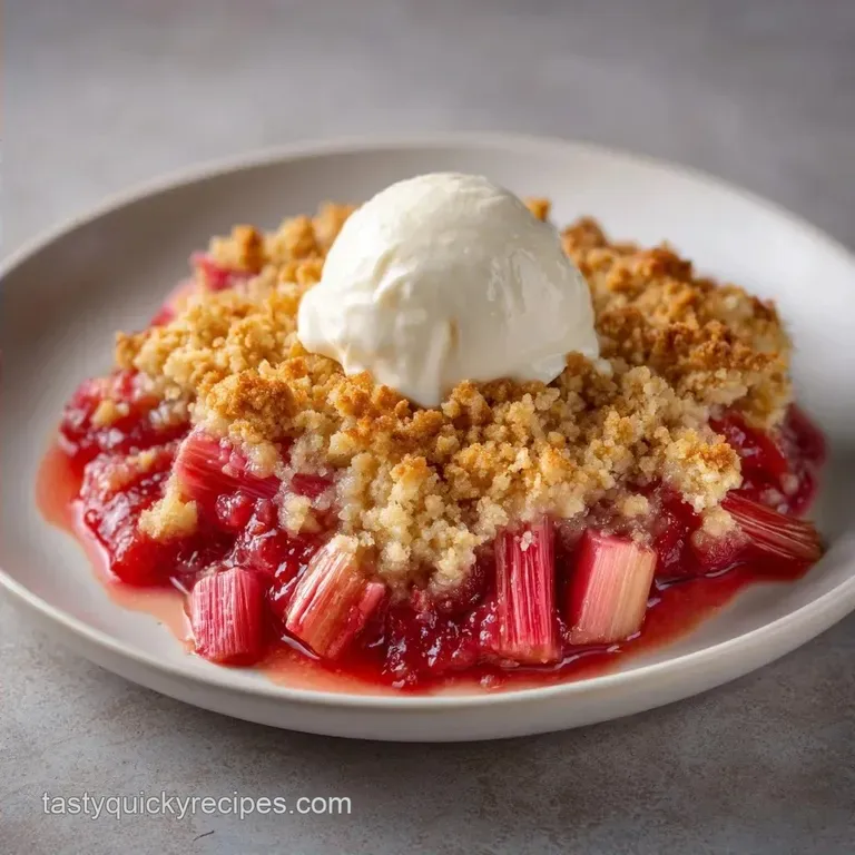 Simple Fresh Rhubarb Dessert: Golden Crisp