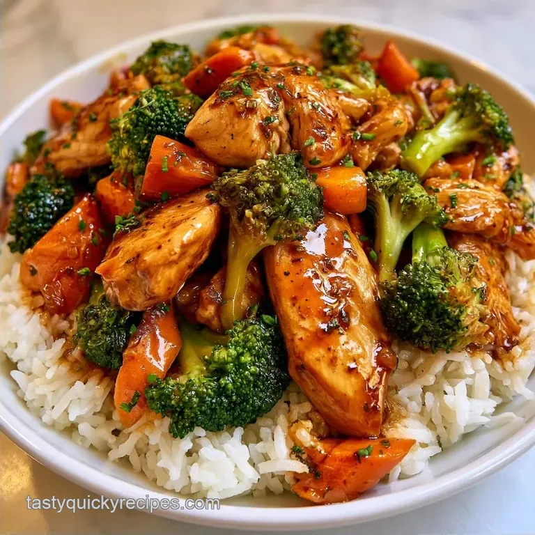 Soy Sauce Rice Bowl with Chicken and Broccoli
