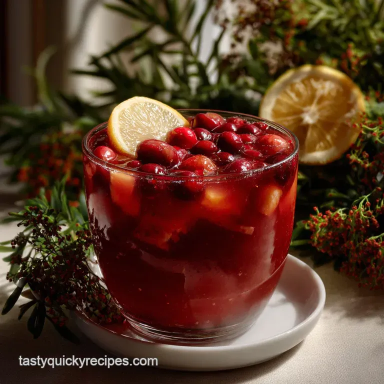 Festive Holiday Drink Recipe with Spiced Cranberry