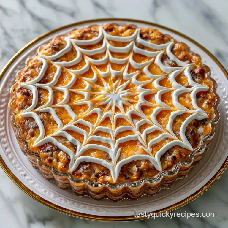 Spider Web Taco Dip: Creamy