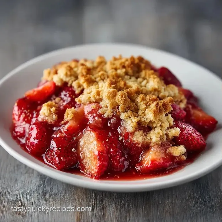 A scoop of melting vanilla ice cream atop a warm fruit crumble in a white ceramic bowl with a silver spoon.