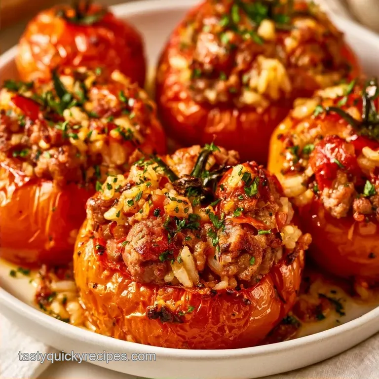 Stuffed Tomatoes Greek (Gemista): Savory