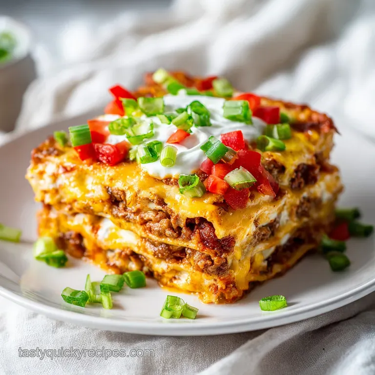 Taco Lasagna: Flavorful Mexican-American Bake