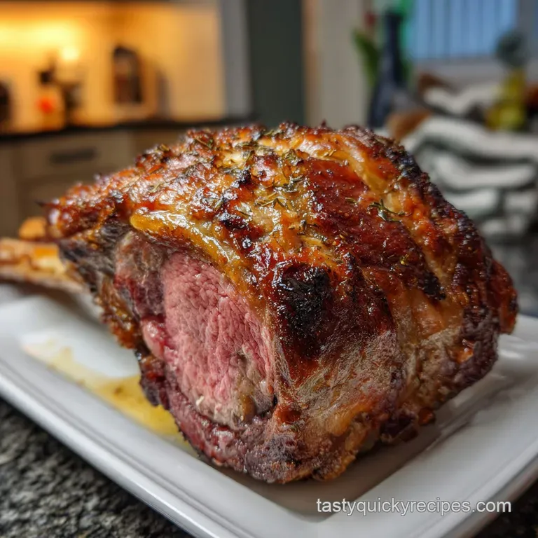 The Ultimate Prime Rib Recipe: Perfect Reverse Sear presentation