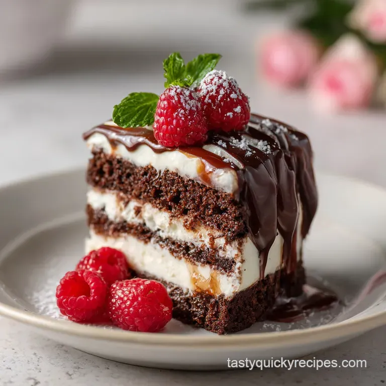 Slice of layered pink cake revealing moist texture, adorned with festive sprinkles and frosting, presented on a white plate.