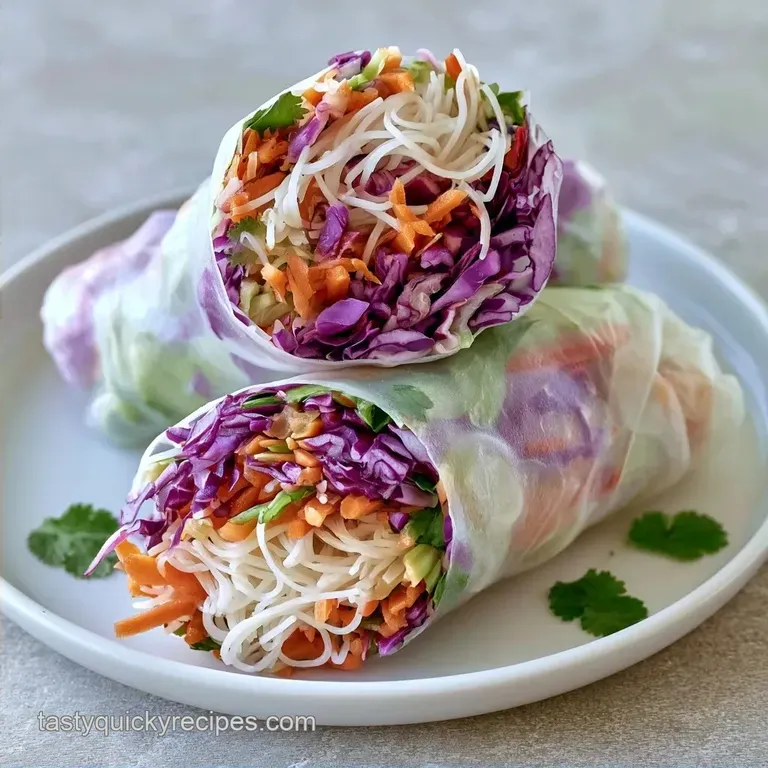 Vegetarian Summer Rolls with Rice Vermicelli