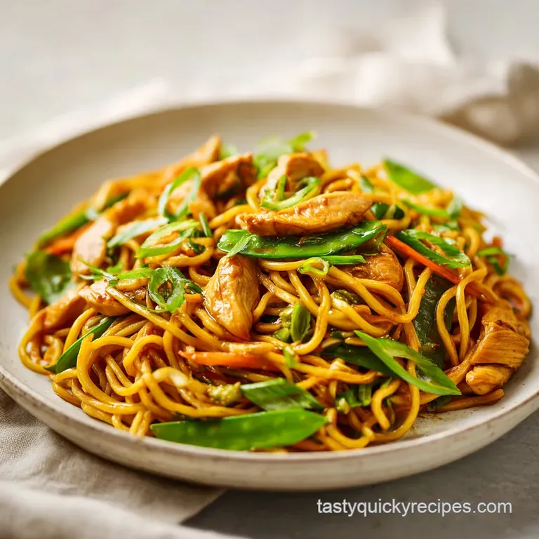 Velvety Chicken Lo Mein