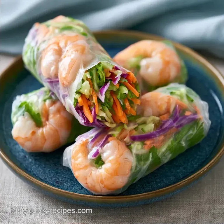 Vietnamese Rice Paper Rolls with Shrimp