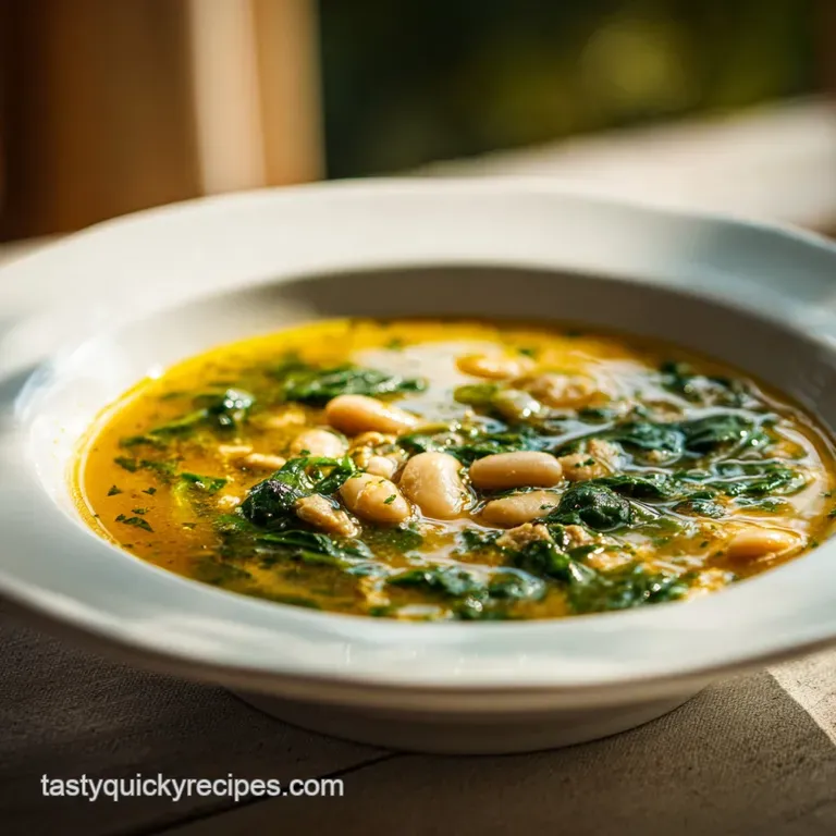 Turkey and White Bean Spinach Soup
